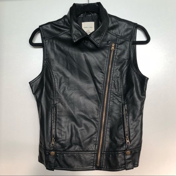 silence + noise Jackets & Blazers - Vegan leather vest